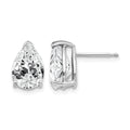 14k White Gold Cubic Zirconia Pear Stud Earrings