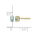 14k Aquamarine Post Earrings