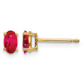14k Ruby Post Earrings