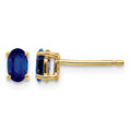 14k Sapphire Post Earrings