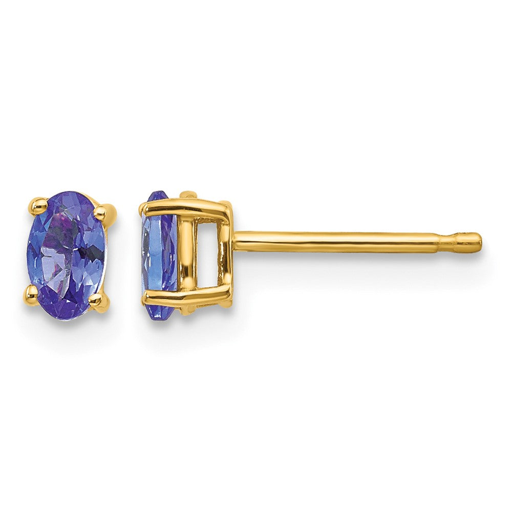 14k Tanzanite Post Earrings