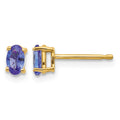 14k Tanzanite Post Earrings