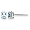 14k White Gold Aquamarine Earrings