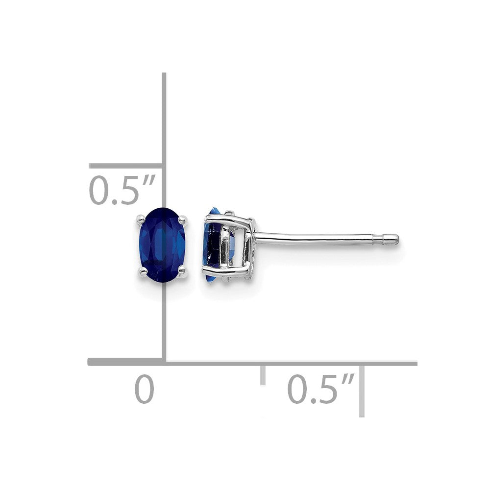 14k White Gold Sapphire Earrings