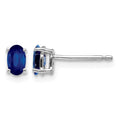 14k White Gold Sapphire Earrings