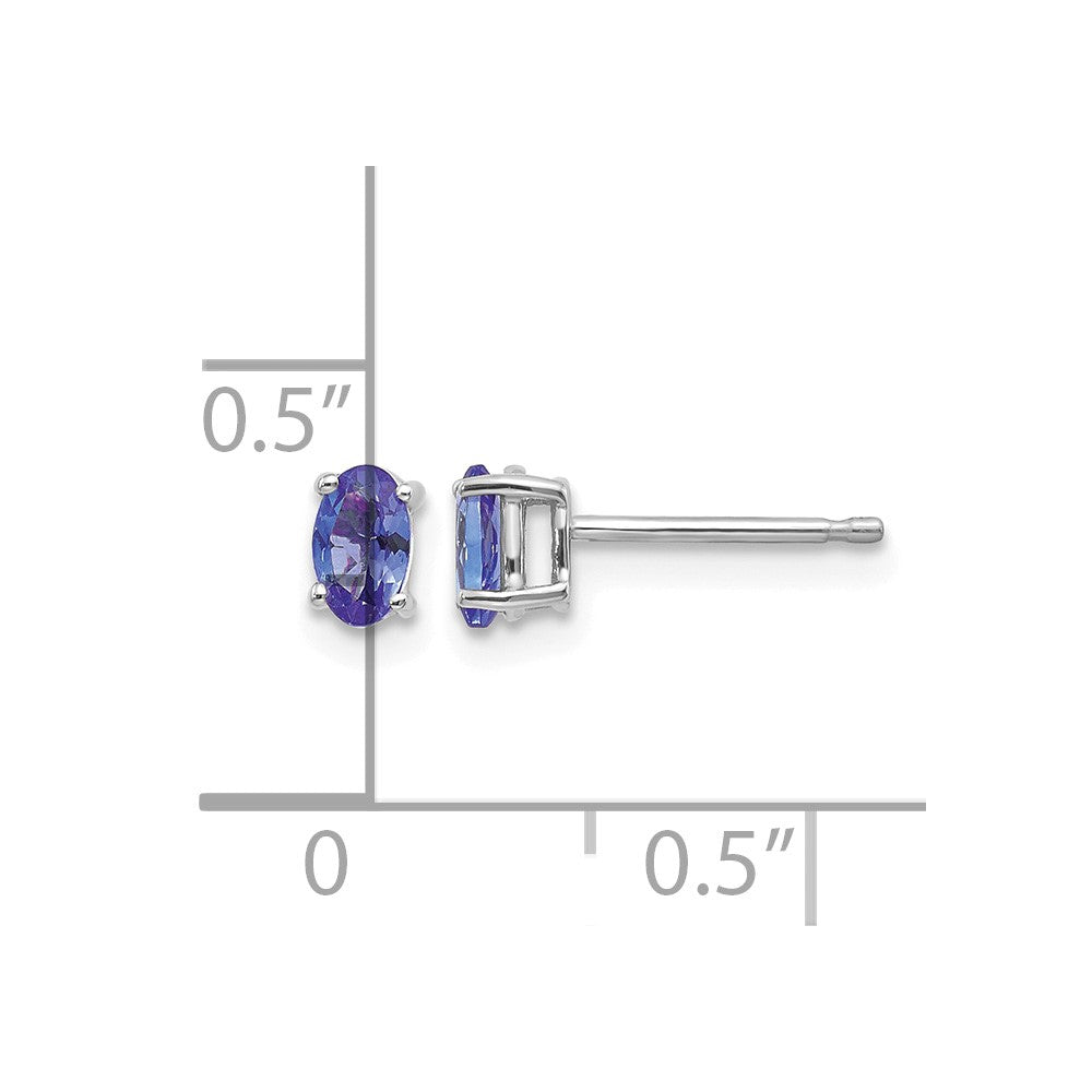 14k White Gold Tanzanite Earrings