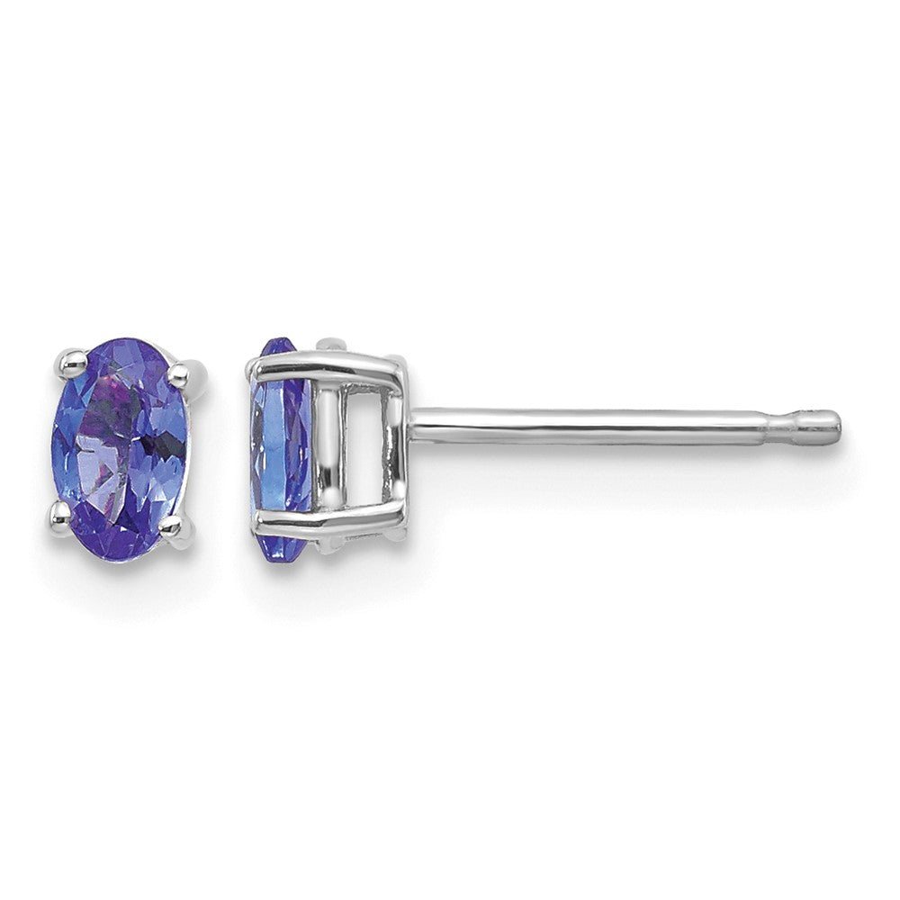 14k White Gold Tanzanite Earrings