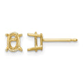 14k 6x4 Oval Earring Mountings