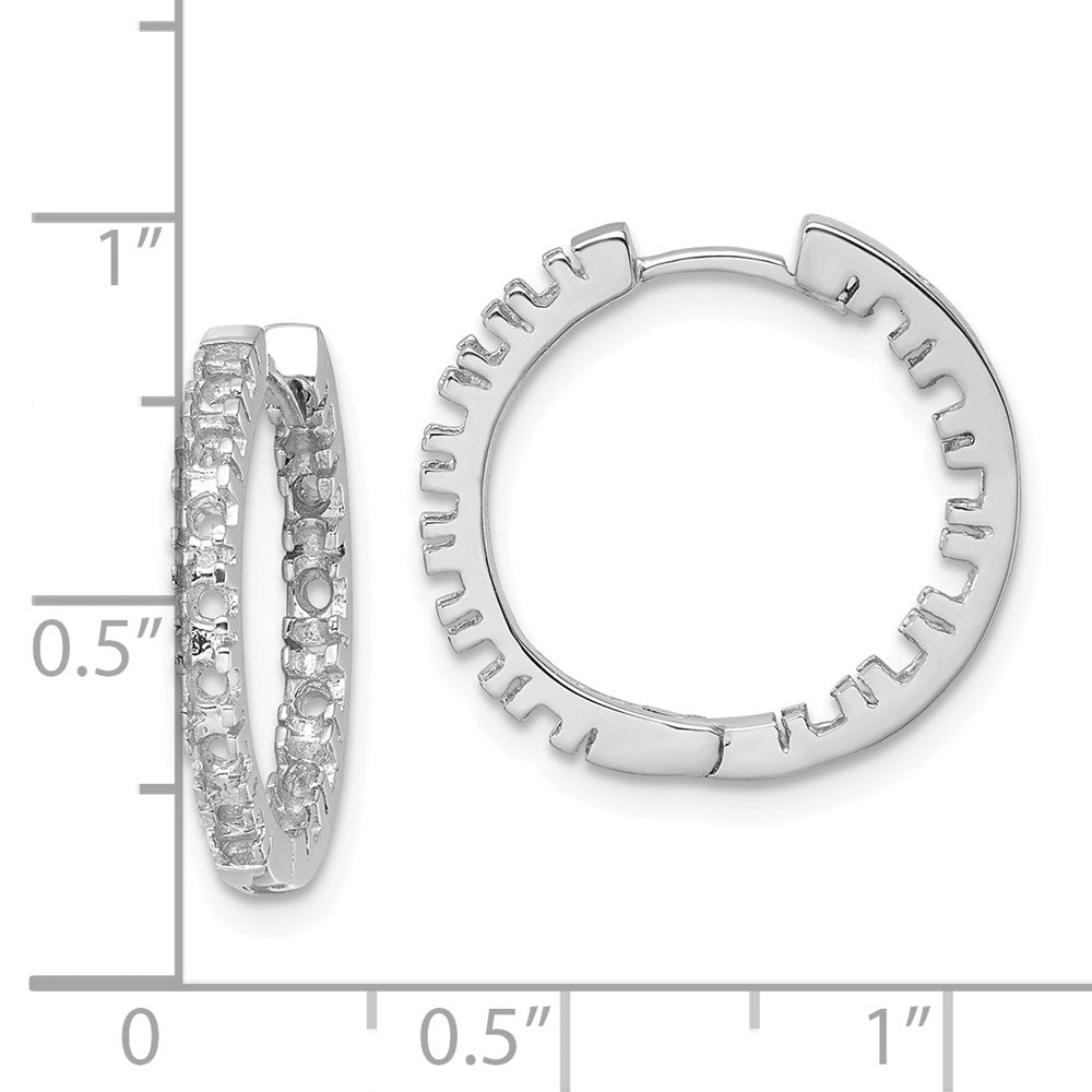 14k White Diamond Hinged Hoops Mountings