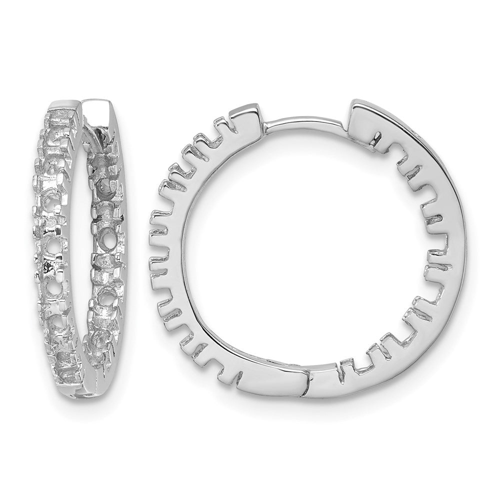 14k White Diamond Hinged Hoops Mountings