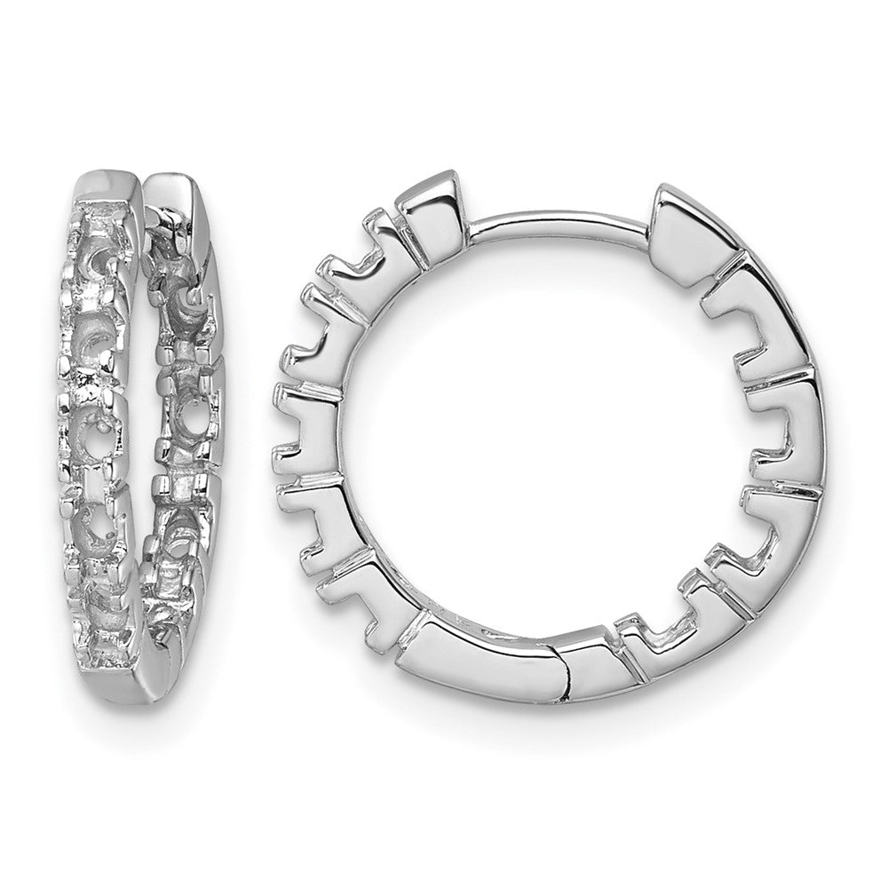 14k White Gold Diamond Hinged Hoop Mountings