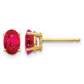 14k Ruby Post Earrings