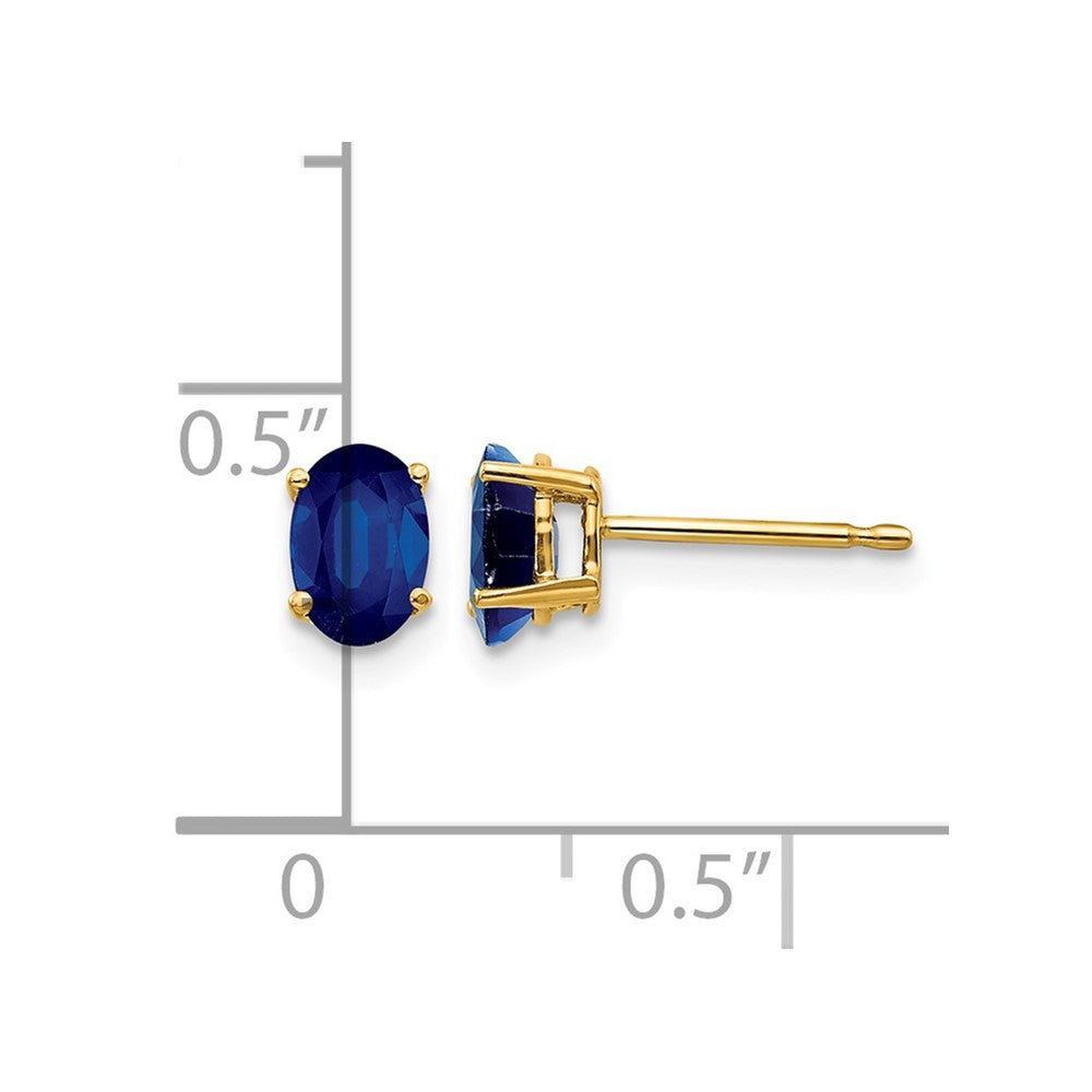 14k Sapphire Post Earrings