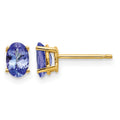 14k Tanzanite Post Earrings