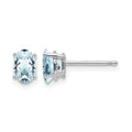 14k White Gold Aquamarine Earrings