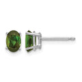 14k White Gold Green Tourmaline Earrings