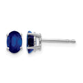 14k White Gold Sapphire Earrings