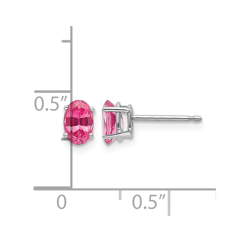14k White Gold Pink Spinel Earrings