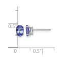 14k White Gold Tanzanite Earrings