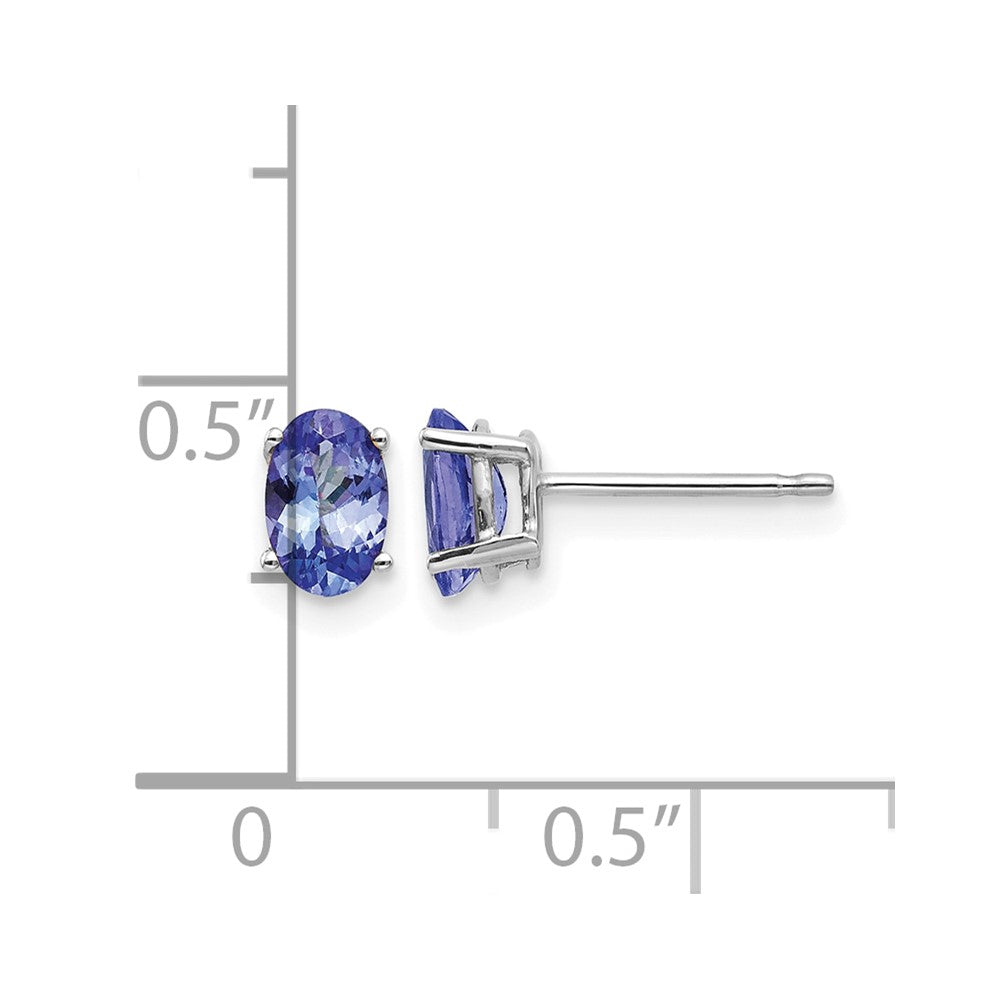 14k White Gold Tanzanite Earrings