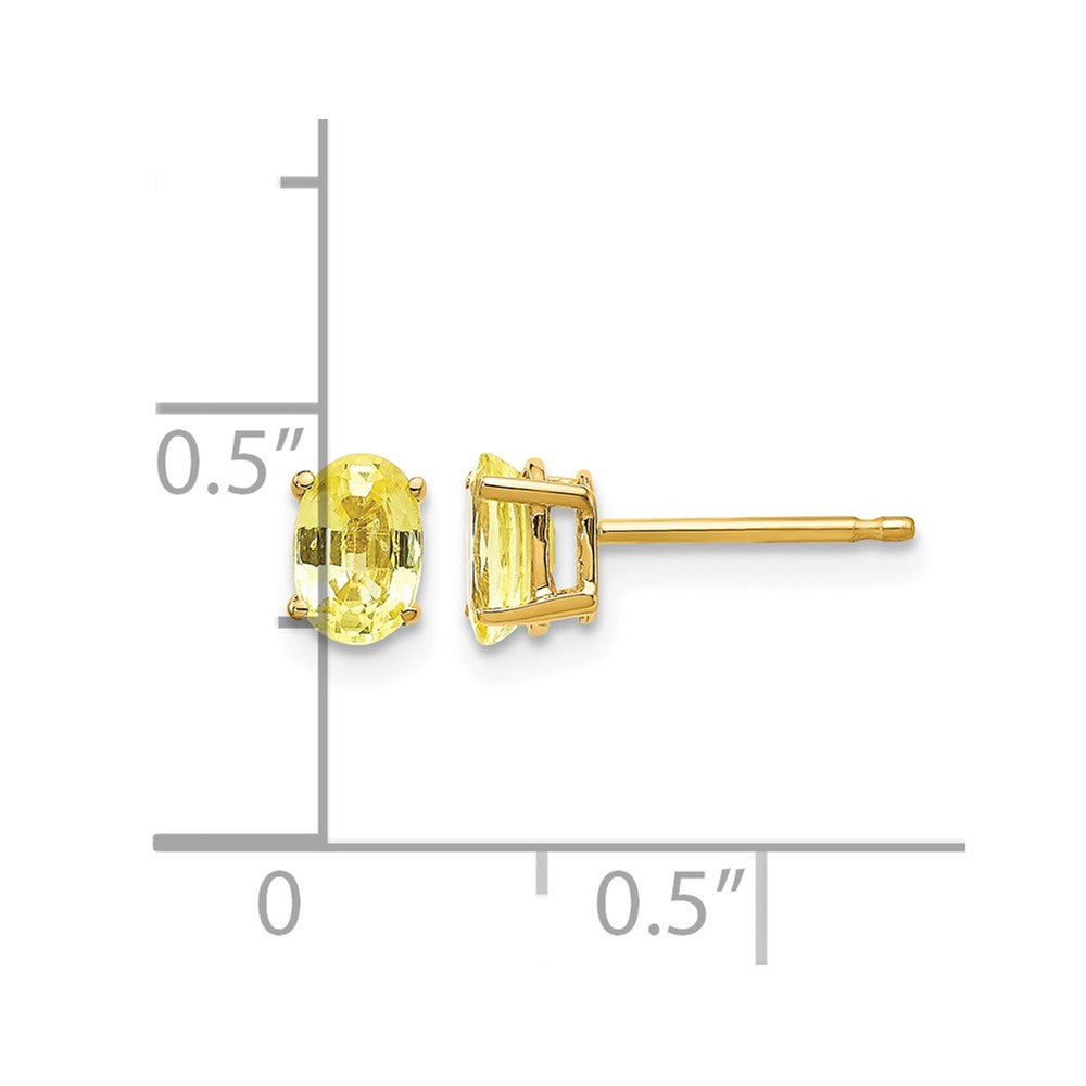 14k Yellow Sapphire Earrings