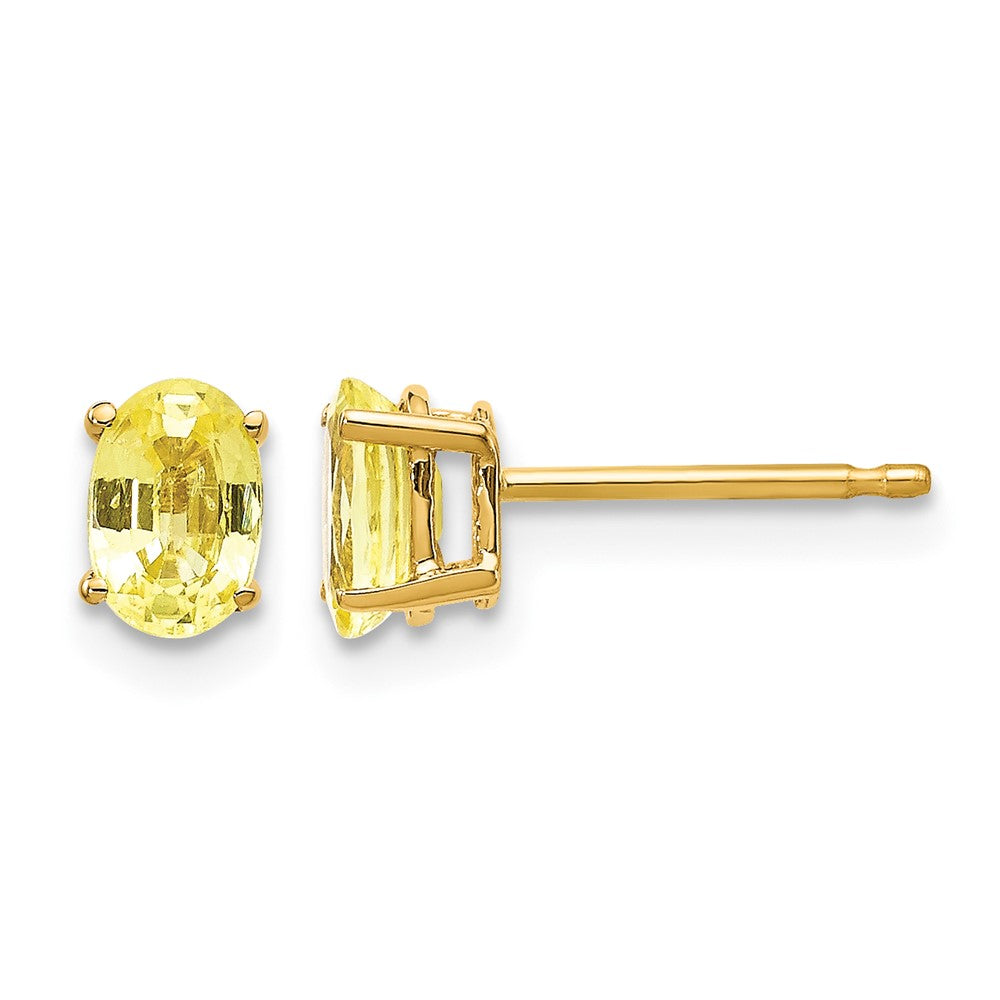 14k Yellow Sapphire Earrings