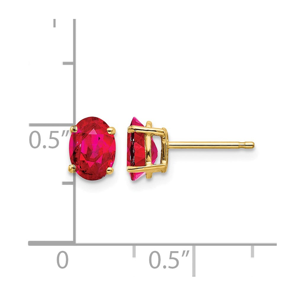 14k Ruby Post Earrings