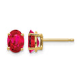 14k Ruby Post Earrings