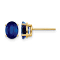 14k Sapphire Post Earrings