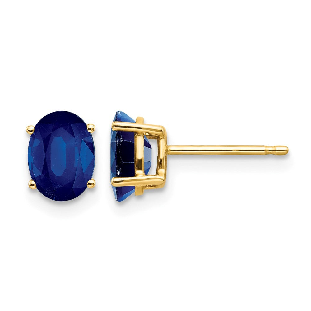 14k Sapphire Post Earrings