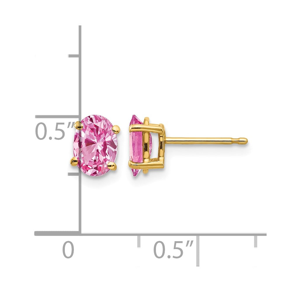 14k Pink Sapphire Earrings