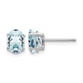 14k White Gold Aquamarine Earrings