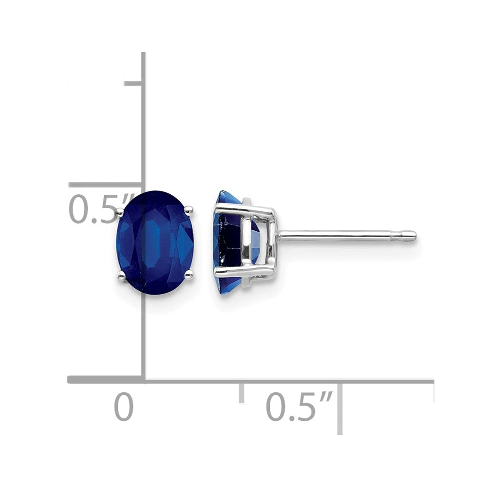 14k White Gold Sapphire Earrings