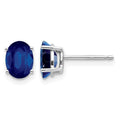 14k White Gold Sapphire Earrings