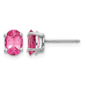 14k White Gold Pink Spinel Earrings