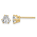 14k 5mm Trillion Cubic Zirconia Earrings
