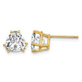 14k 7mm Trillion Cubic Zirconia Earrings