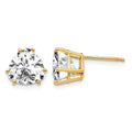 14k 8mm Trillion Cubic Zirconia Earrings