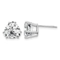 14k White Gold 8mm Trillion Cubic Zirconia Earrings
