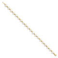 14k 6-7mm White Round Freshwater Cultured Pearl Bracelet