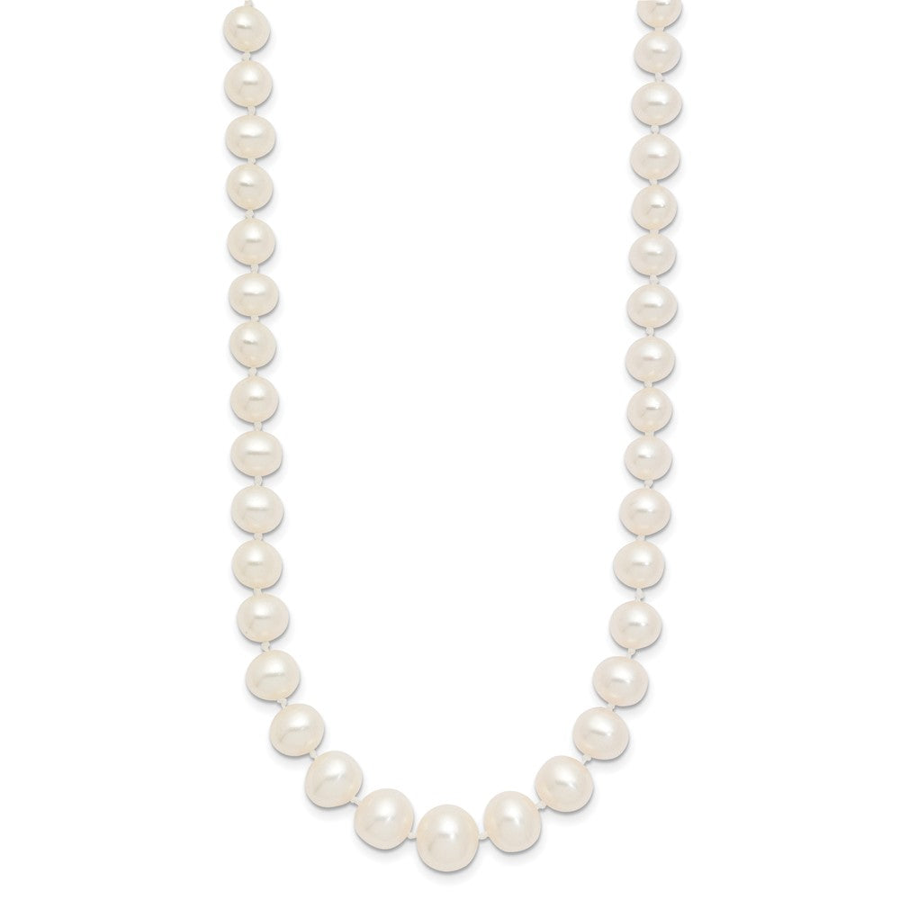 14k 4-8mm White Freshwater Cultured Pearl Graduated Necklace