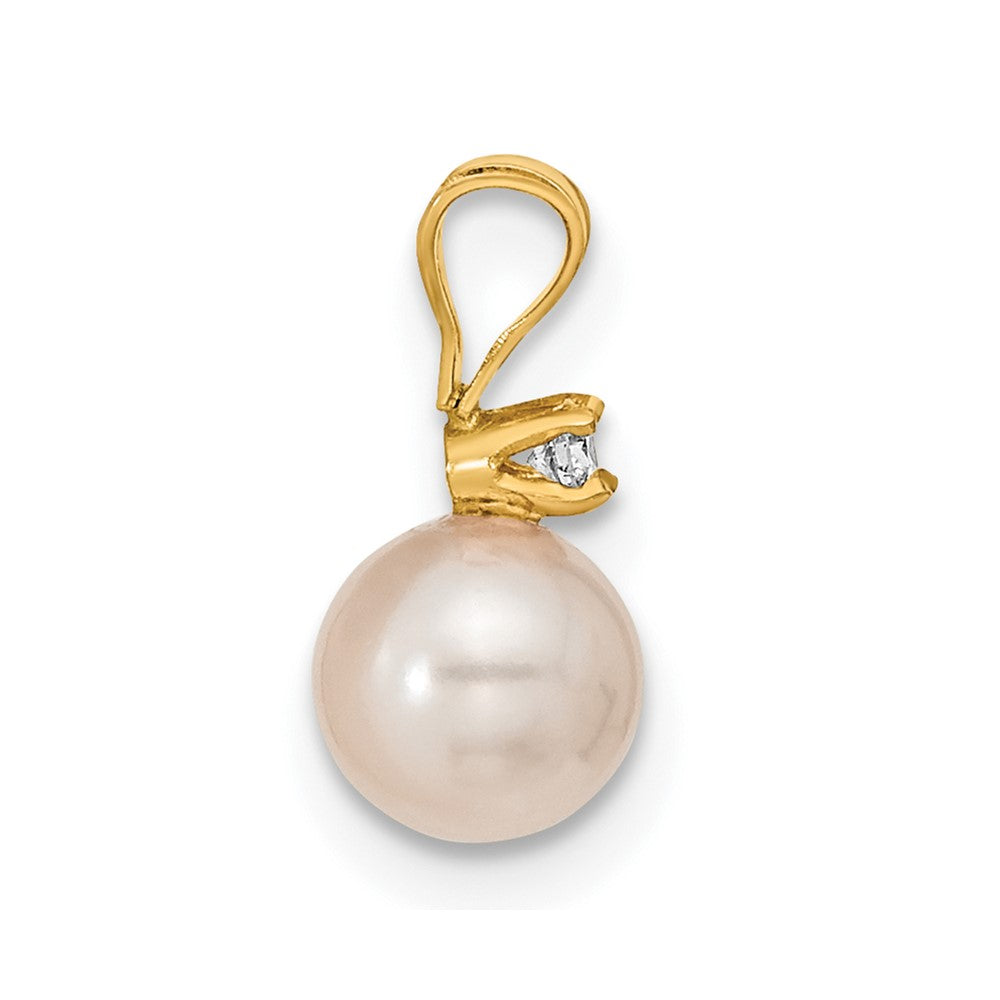 14K 6-7mm Saltwater Akoya Cultured Pearl & Dia. Earrings & Pendant Set