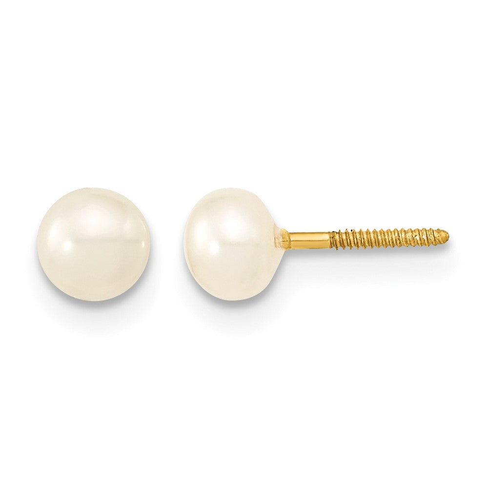14k White FW Cultured Pearl 12"" Necklace, 4"" Bracelet & Earring Set