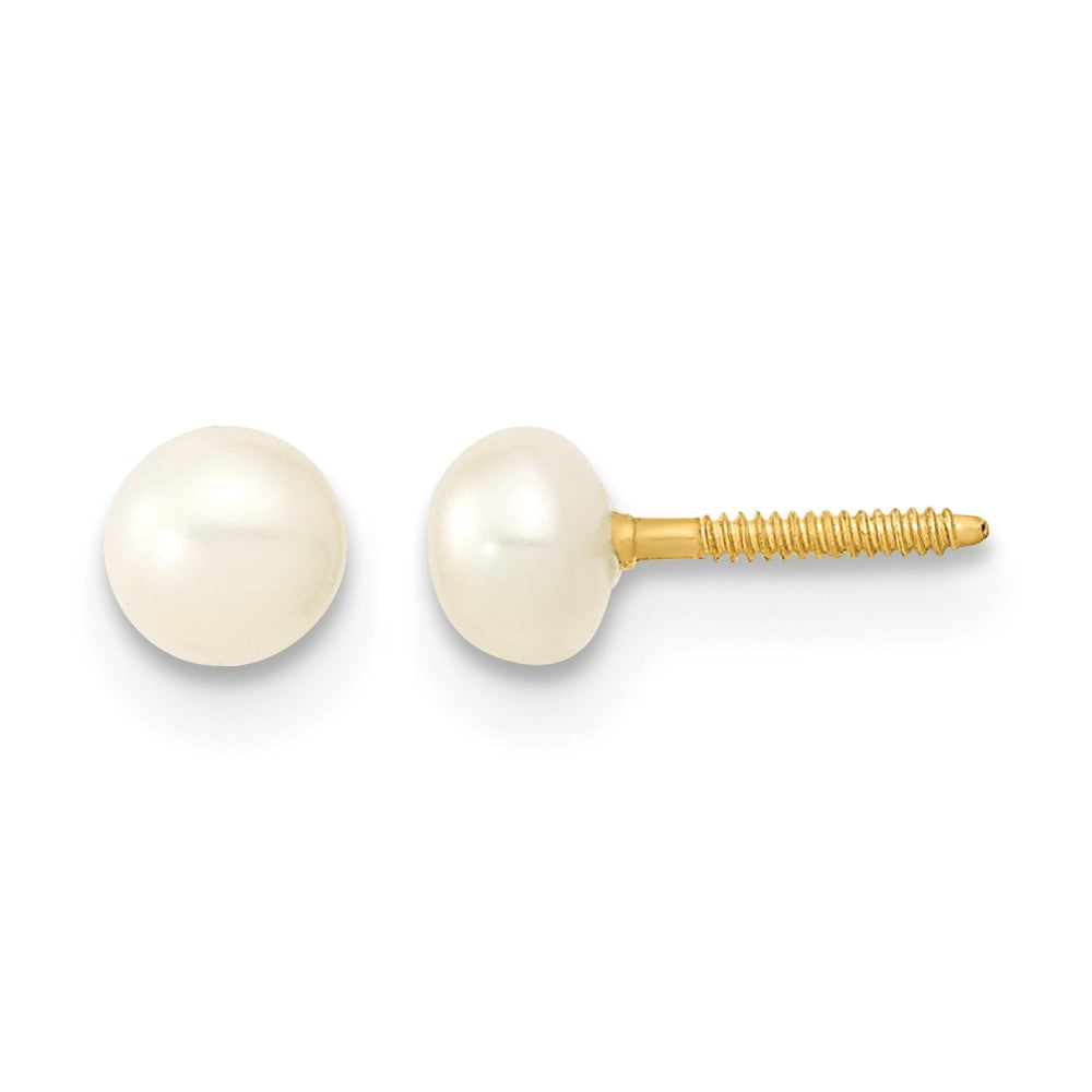 14k White FW Cultured Pearl 14 in. Necklace, 5 in. Bracelet & Earring Set