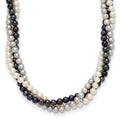 14K 6-7mm Multicolor Freshwater Cultured Pearl 3-strand Necklace