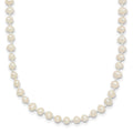 14k 3-4mm White Semi Round Freshwater Cultured Pearl Necklace