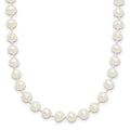 14k 4-5mm White Semi Round Freshwater Cultured Pearl Necklace