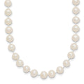 14k 5-6mm White Semi Round Freshwater Cultured Pearl Necklace