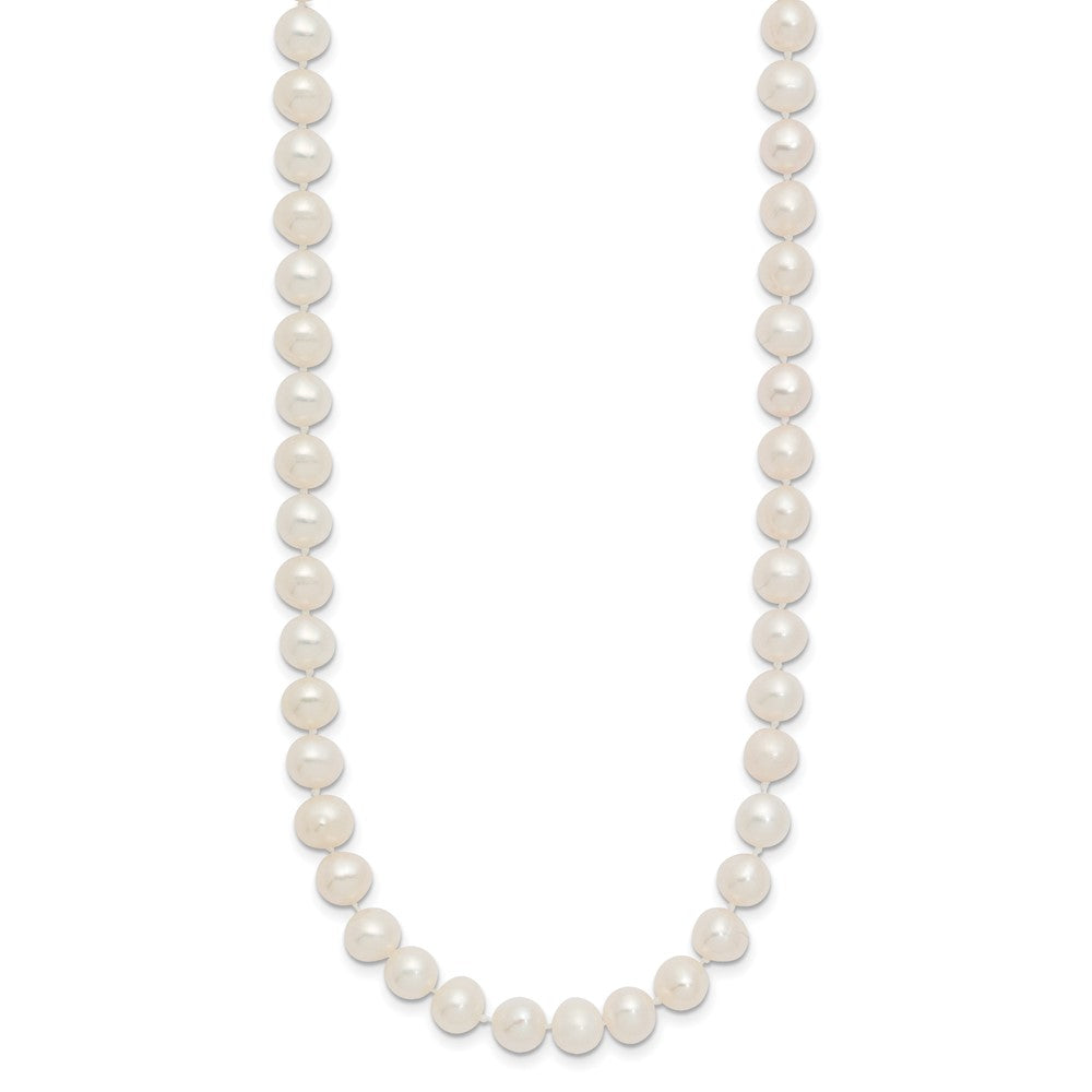 14k 6-7mm White Semi Round Freshwater Cultured Pearl Necklace