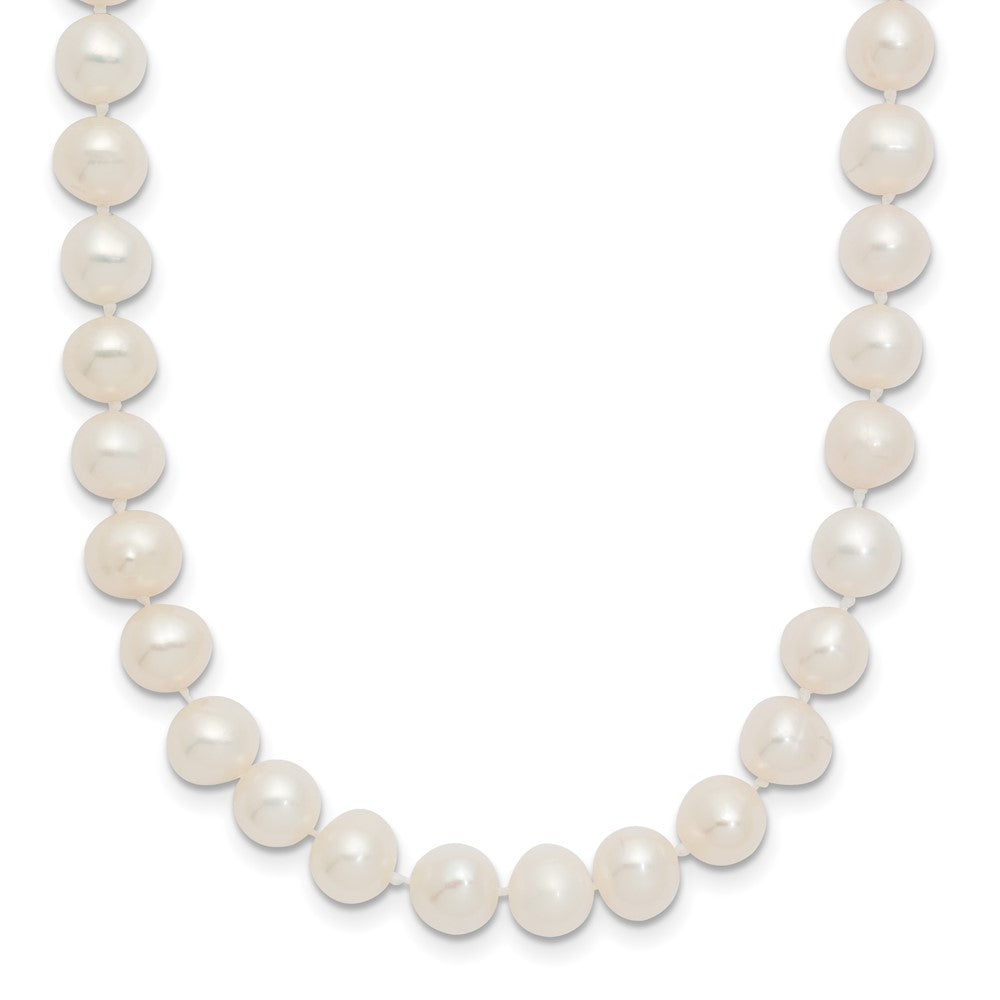14k 6-7mm White Semi Round Freshwater Cultured Pearl Necklace